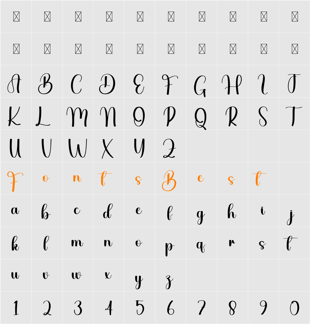 Daylan Character Map