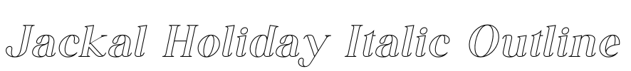 Jackal Holiday Italic Outline