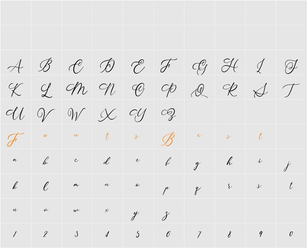 Aurelye Character Map