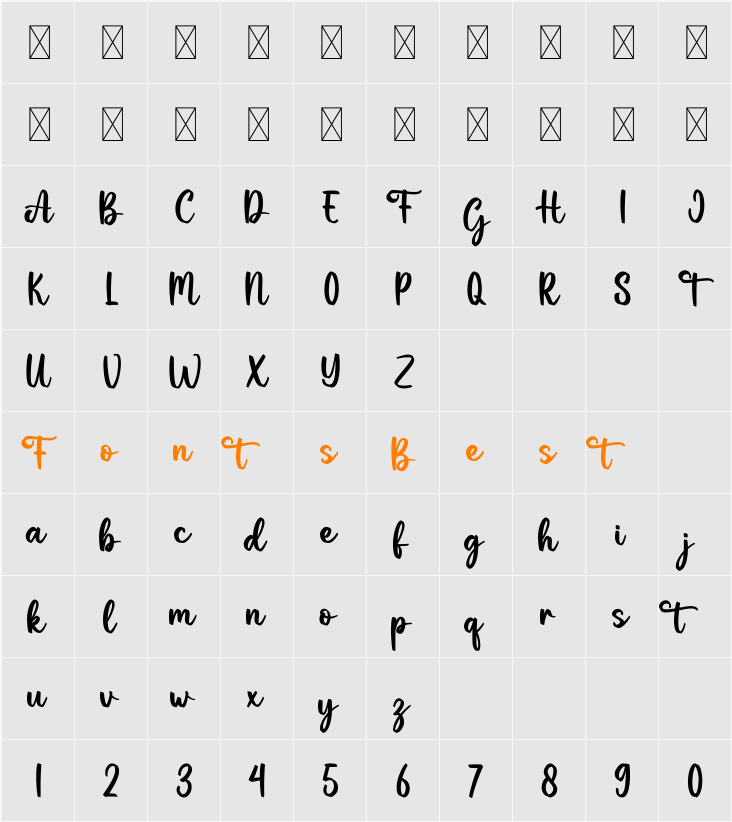 Autumn Calling Character Map