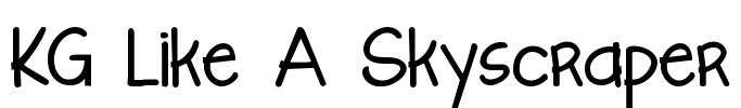 KG Like A Skyscraper Font Image