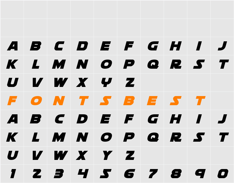 Soloist Italic Character Map