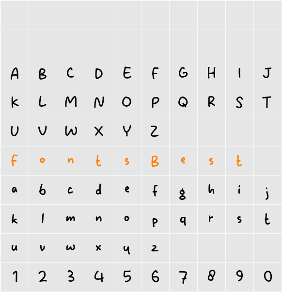 Strange Apple Character Map