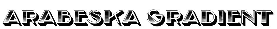 Arabeska Gradient Font Image
