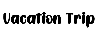 Vacation Trip Font Image
