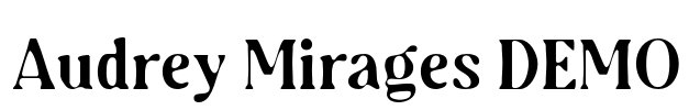 Audrey Mirages DEMO Font Image