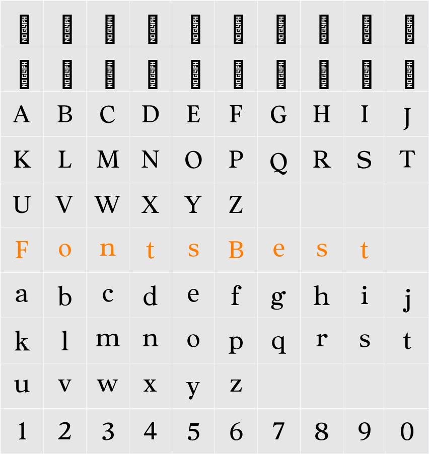 Ascendant Serif - Personal Use Medium Character Map