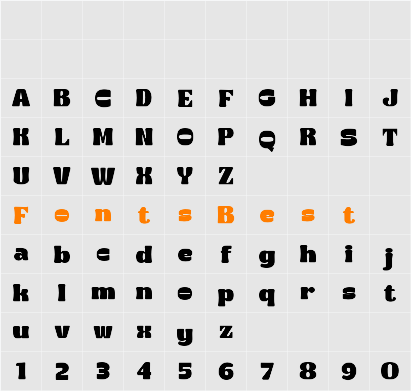 The Rufly - Demo Font Character Map