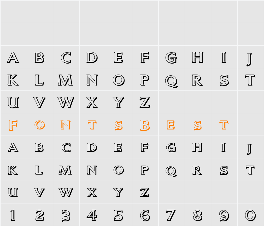 LT Sip Shadow Character Map