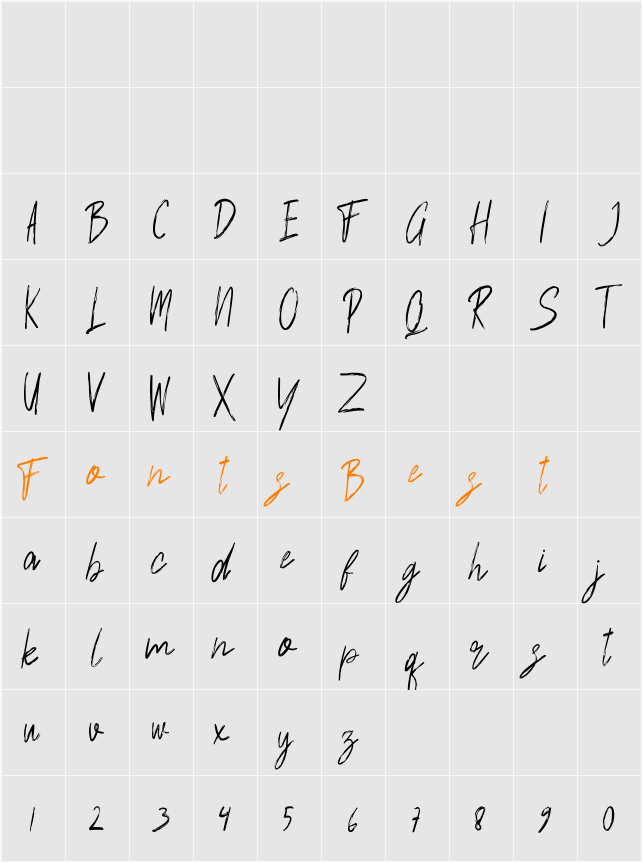 Sonstylee Character Map