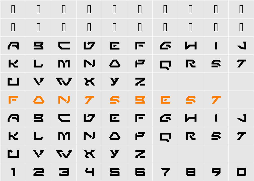 Aurebesh_english Character Map