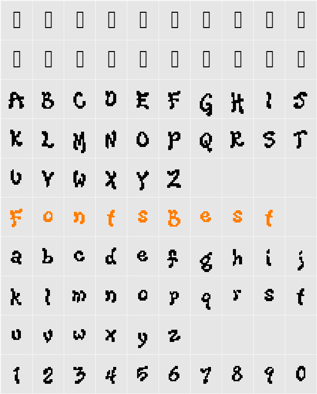 KiwiSoda Character Map