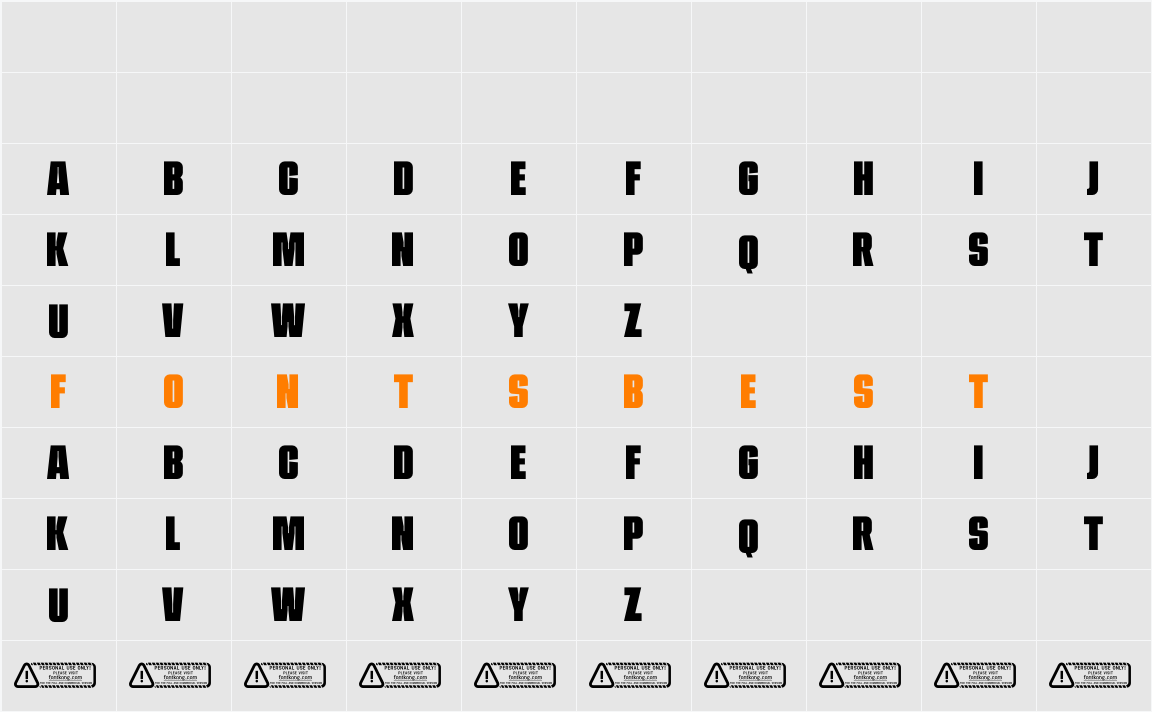 Survivel PERSONAL USE ONLY! Character Map