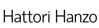 Hattori Hanzo Font Image