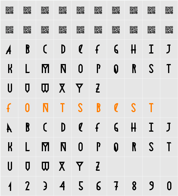 AstronmicaBold Character Map