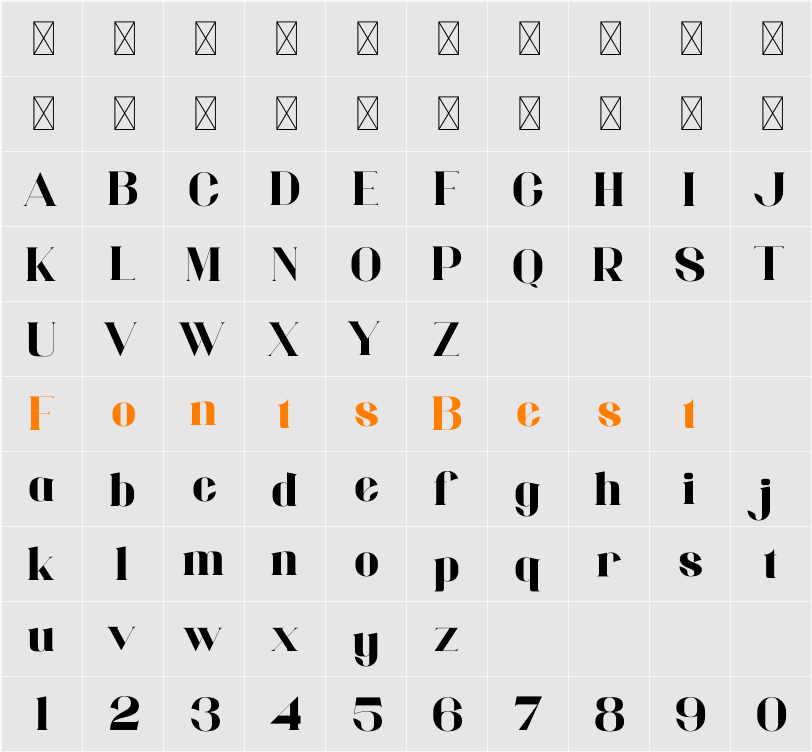 Capline Character Map