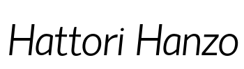 Hattori Hanzo Font Image