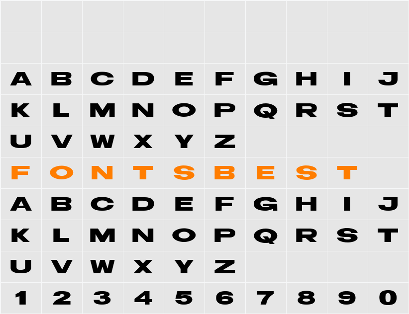 Goride Sans Extended Character Map