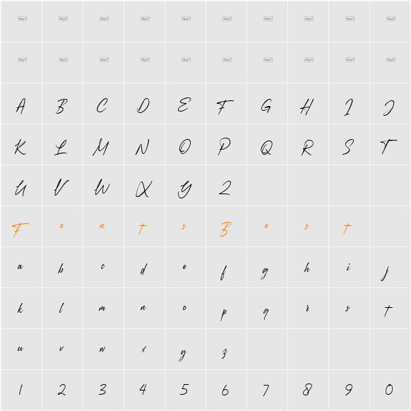Augustinne demo Character Map