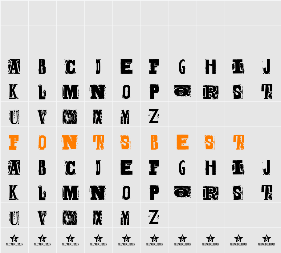 BODY HUNTER Character Map