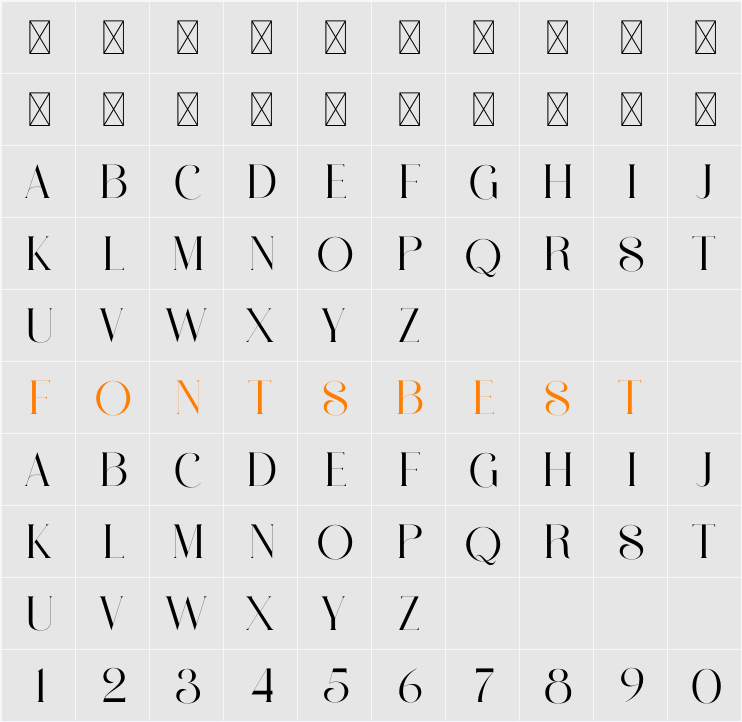 Ravlys Character Map