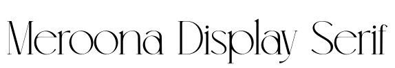 Meroona Display Serif
