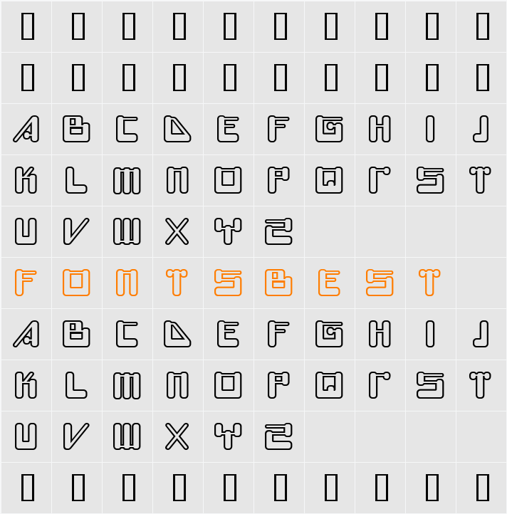FUTURE Character Map