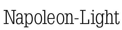 Napoleon-Light Font Image