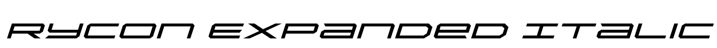 Rycon Expanded Italic