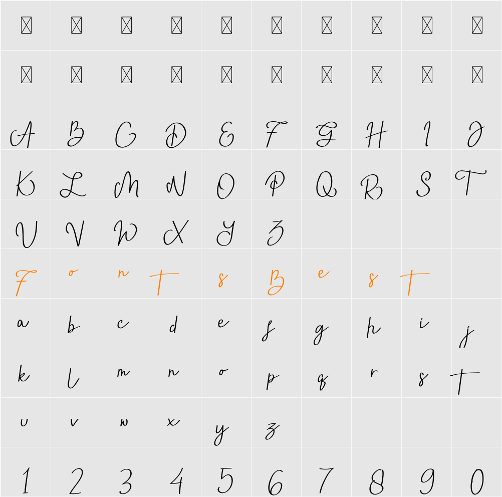 Astriany Character Map