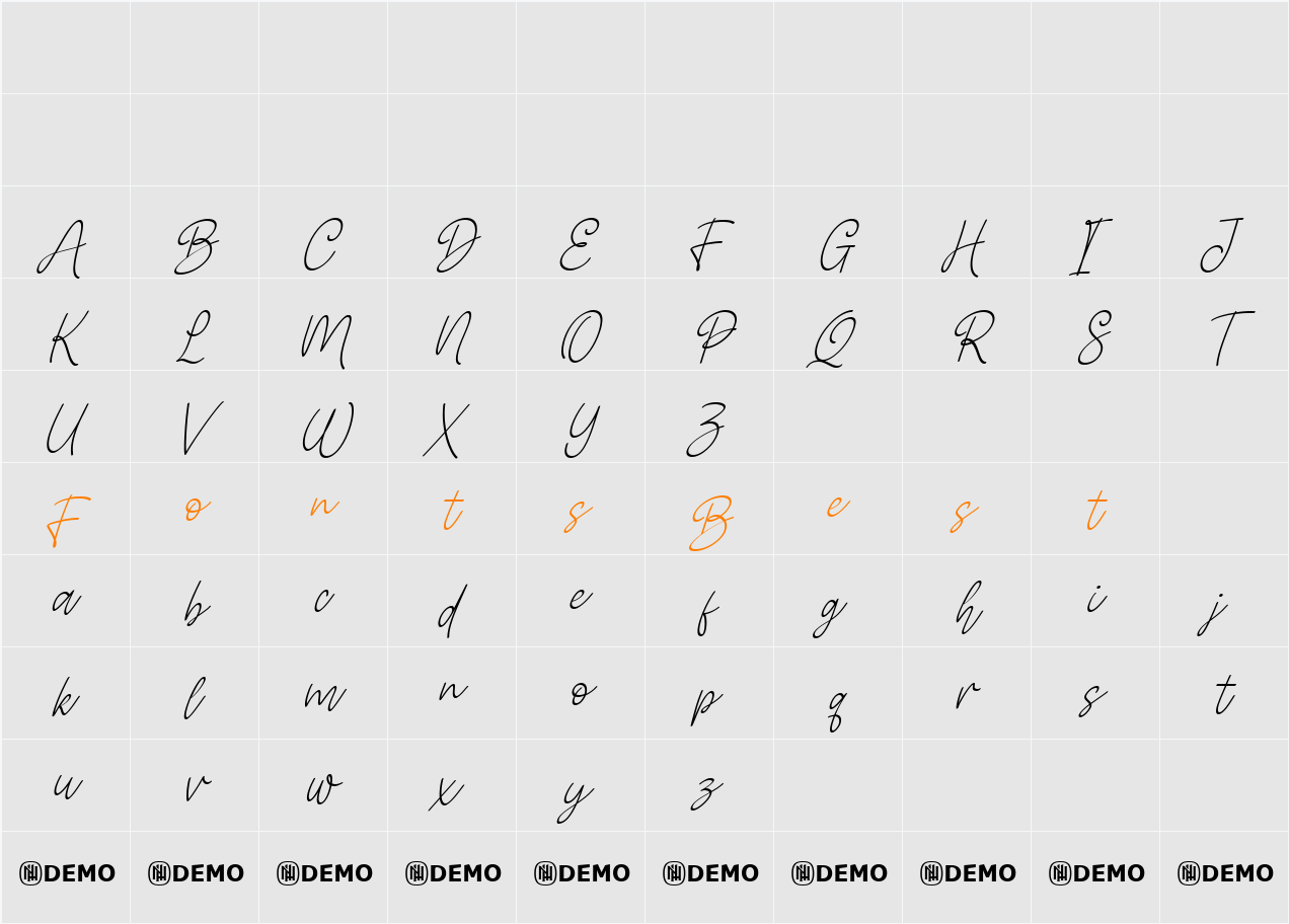 Artfully Character Map