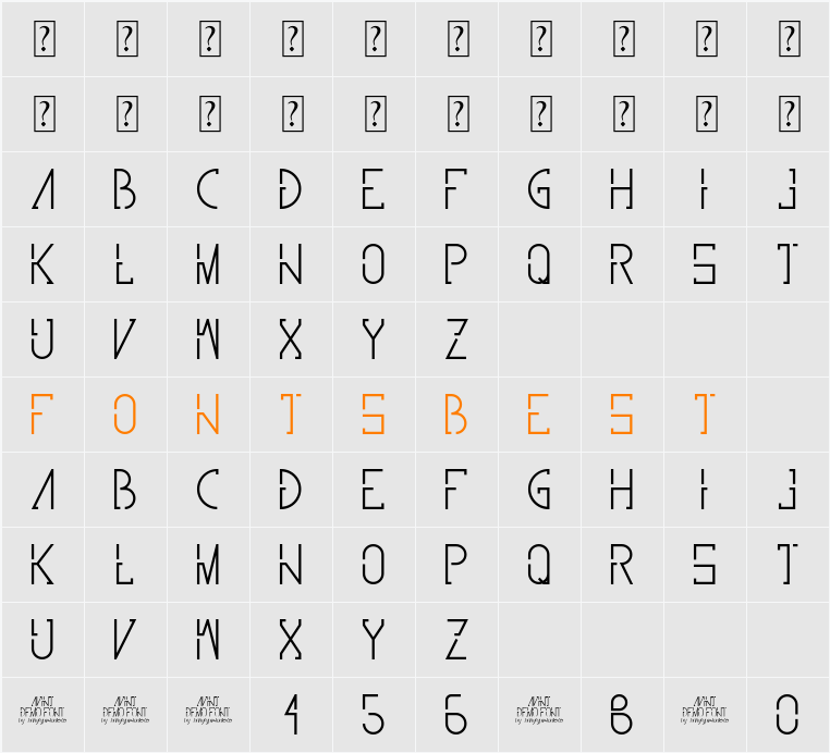 Avint Regular Character Map
