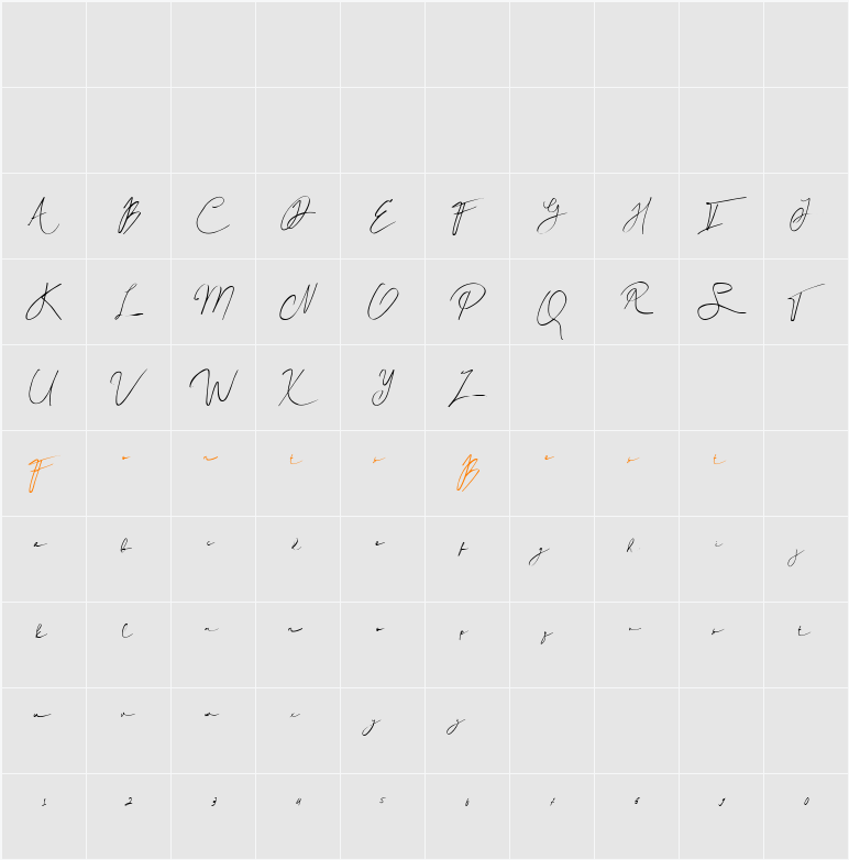 Jelen Black Demo Character Map