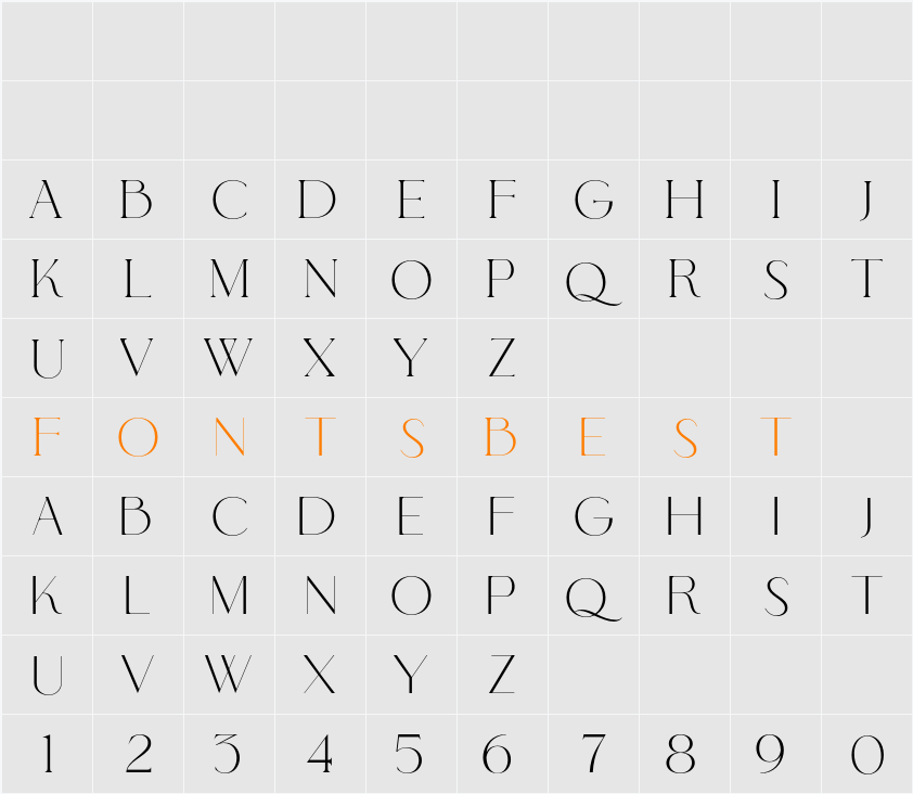 CRISTOLA DISPLAY Character Map