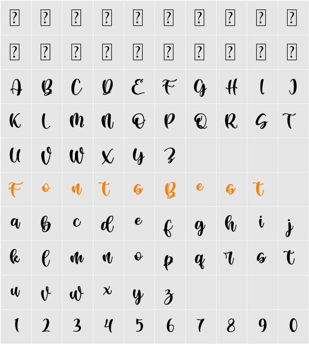 Ayalisse Character Map