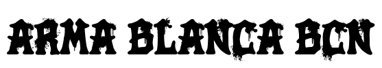 Arma Blanca BCN Font Image