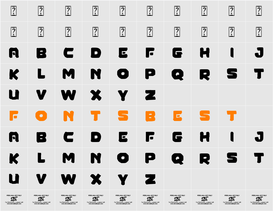 Block Force Character Map