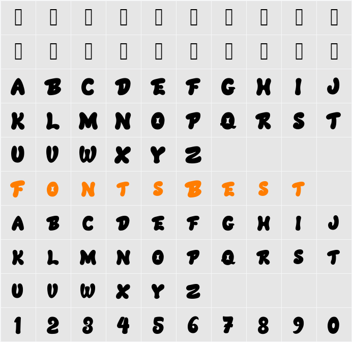 Crackers Character Map
