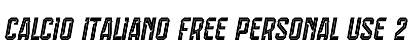 Calcio Italiano Free Personal Use 2 Font Image