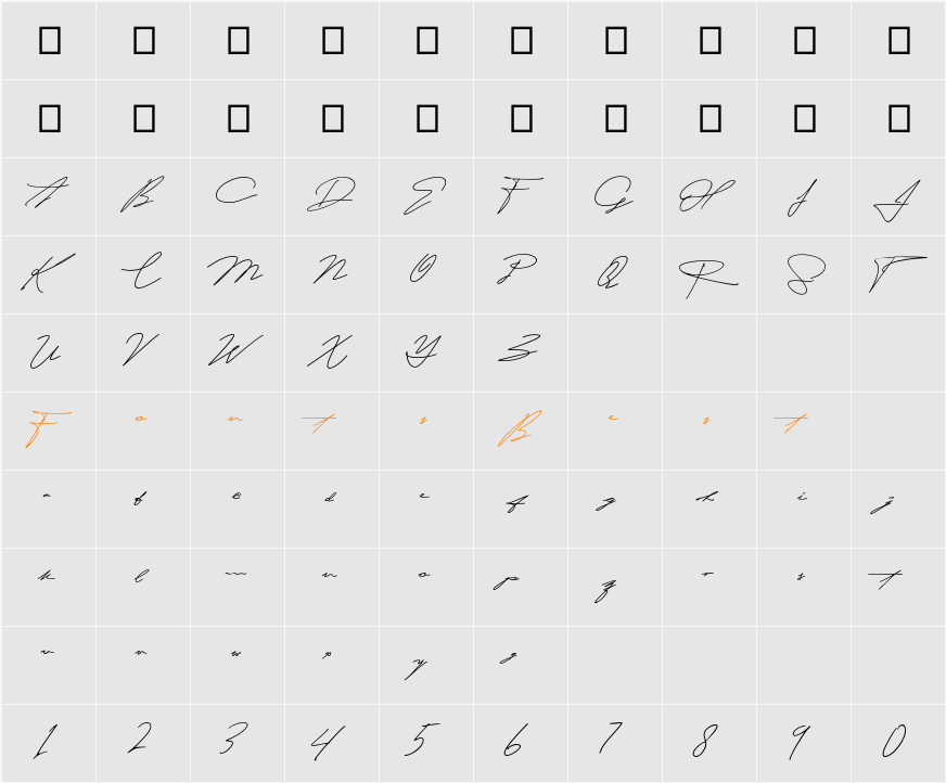Sheanday Character Map