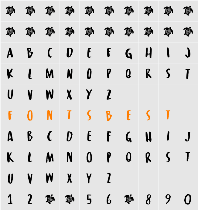 Loggerhead DEMO Character Map