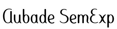 Aubade SemExp Font Image