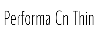 Performa Cn Thin Font Image