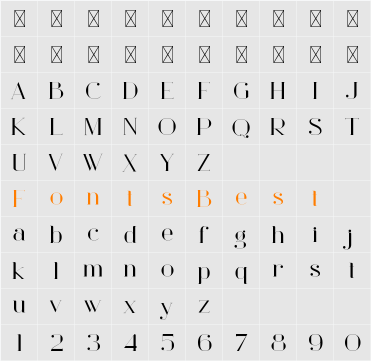 Gadish Character Map
