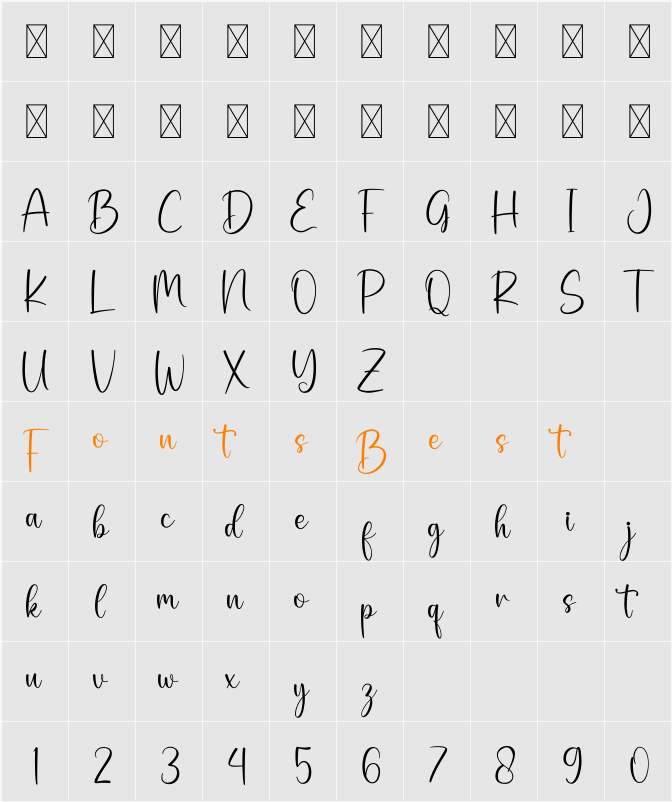 Austerlin Character Map