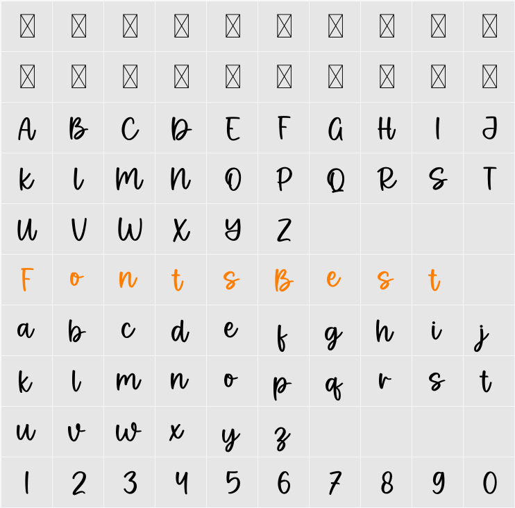 Sophia Character Map