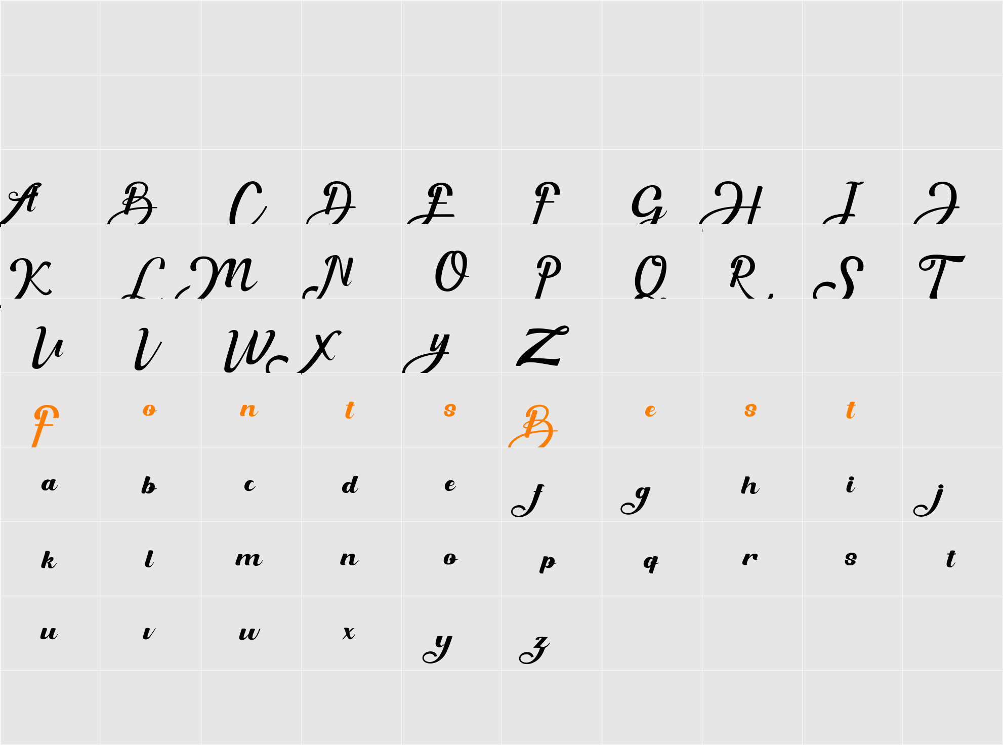 Arpeggio Character Map