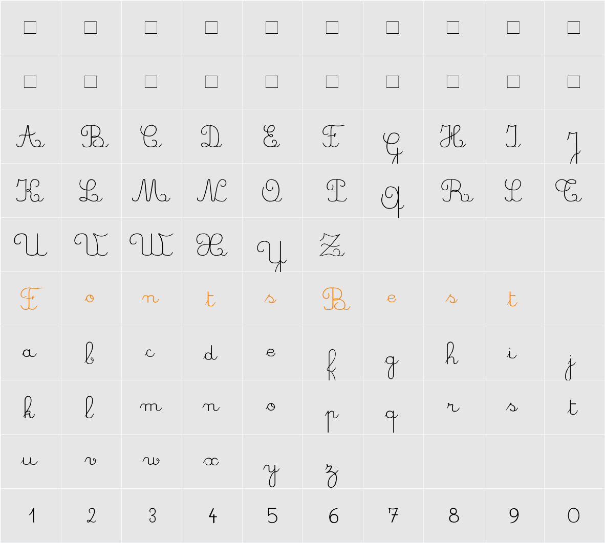 CrayonL Character Map