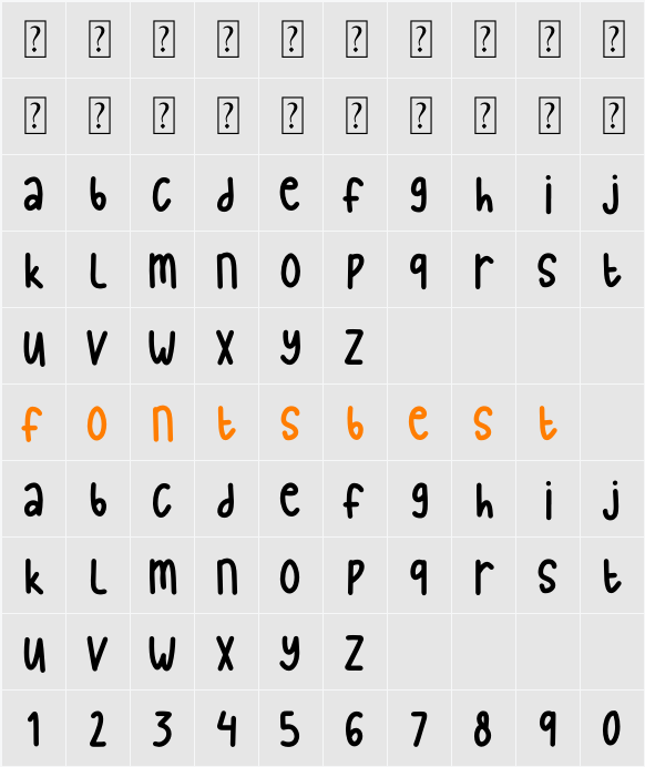 Autumn Leaves Character Map