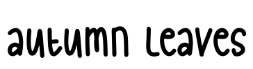 Autumn Leaves Font Image